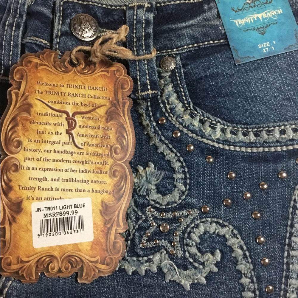Montana West Trinity Ranch embroidered  Jeans - Picture 5 of 7